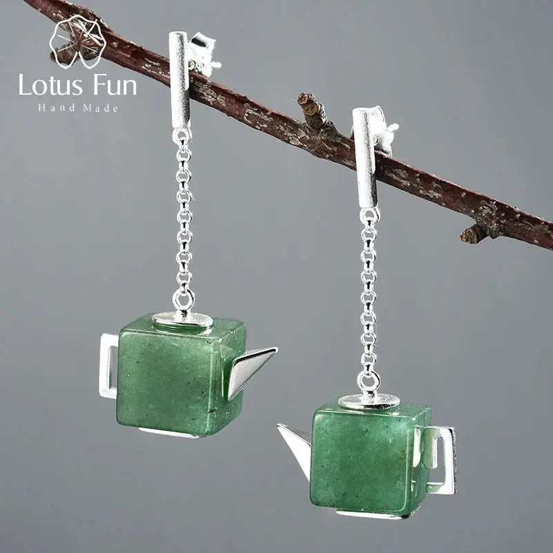 Boucles en argent et Aventurine | Théières à la folie