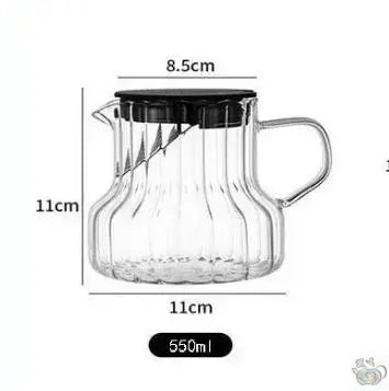 Versatile Embossed Glass Teapot Pitcher