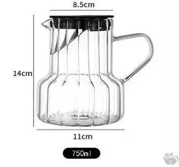 Versatile Embossed Glass Teapot Pitcher