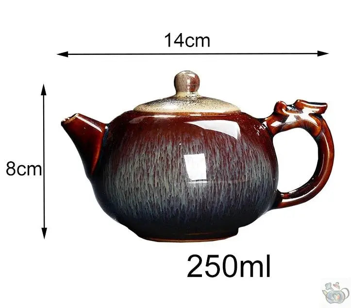 Rustic teapot intense color