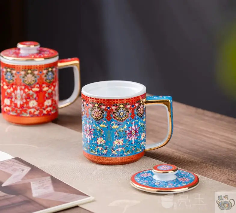 Mug théière solitaire porcelaine Jingdezhen | Théières à la folie