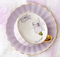 Thumbnail for ​Tasses porcelaine pastel intérieur fleuri | Théières à la folie