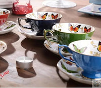 Thumbnail for Tasse européenne porcelaine papillons |  Théières à la folie