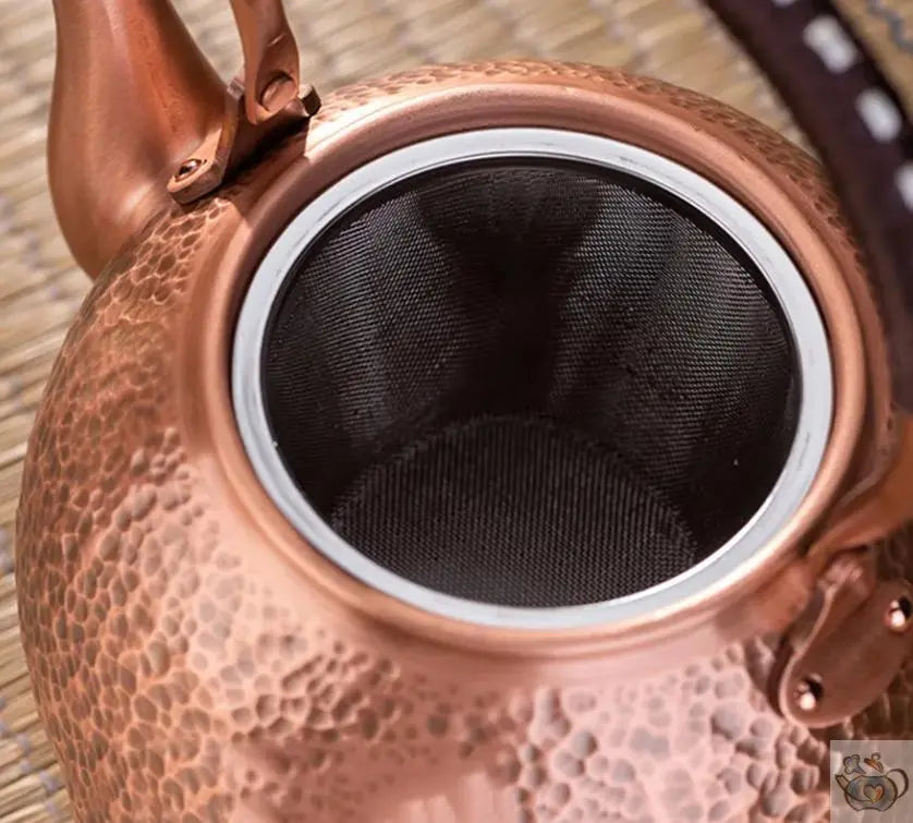 "Jewel" hammered copper teapot