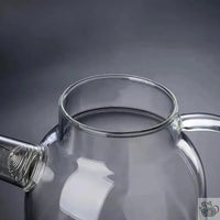 Thumbnail for Голям прозрачен стъклен чайник