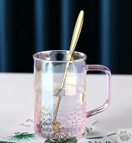 إبريق شاي زجاجي وردي متعدد الاستخدامات