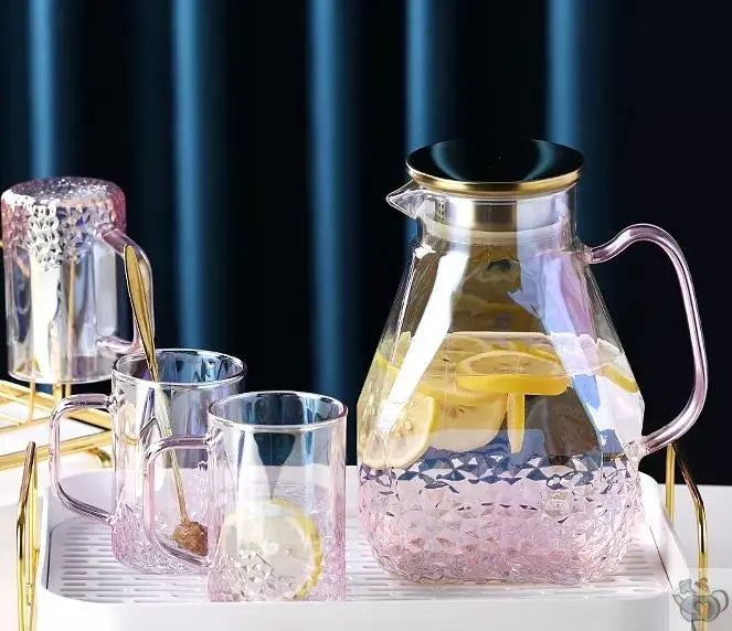 Versatile pink glass teapot