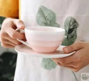 Chávena de chá de porcelana contemporânea pastel 