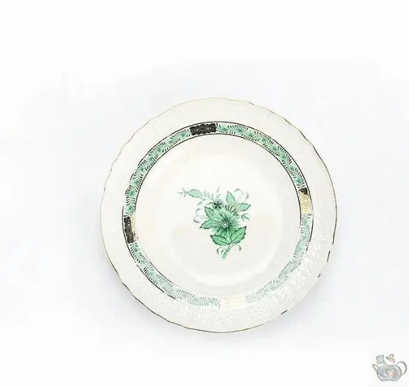 Théière porcelaine blanche bouquets verts l'assiette | Théières à la folie
