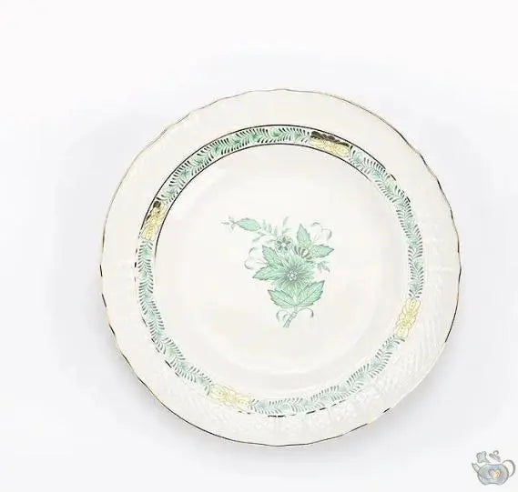 Théière porcelaine blanche bouquets verts l'assiette | Théières à la folie