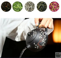 Thumbnail for ​Théière argile de Yixing noire, branche fleurie | Théières à la folie