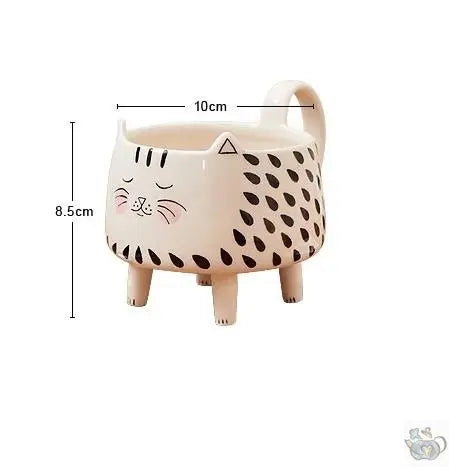 Tasse céramique ludique chat sur 4 pattes | Théières à la folie
