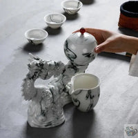 Thumbnail for Théière dragon céramique marbrée semi-automatique | Théières à la folie