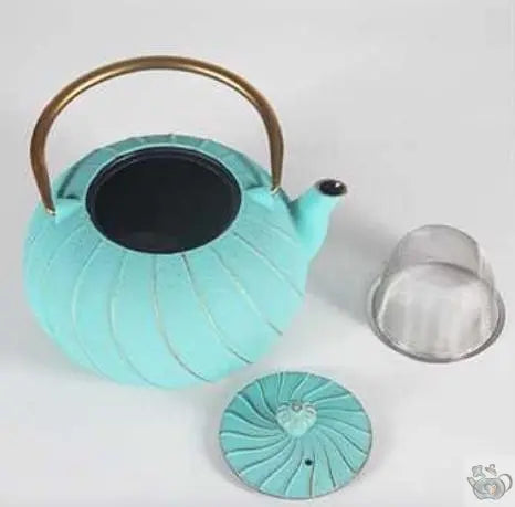 Cast iron kettle style teapot