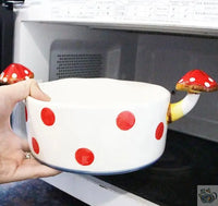 Thumbnail for Serviço de chá em cerâmica com bolinhas, vermelho e branco