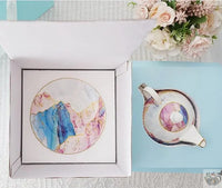 Thumbnail for Théière solitaire en porcelaine bleue et rose | Théières à la folie