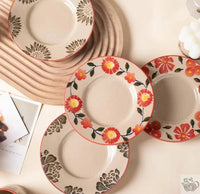 Thumbnail for Tasse et soucoupe porcelaine fleurs rustiques | Théières à la folie