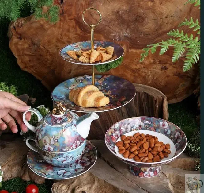 Set à thé solitaire porcelaine fleurie | Théières à la folie
