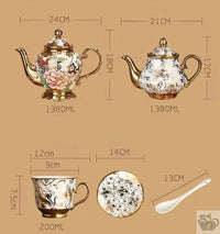 Thumbnail for Théière porcelaine avec tasses à l'anglaise | Théières à la folie
