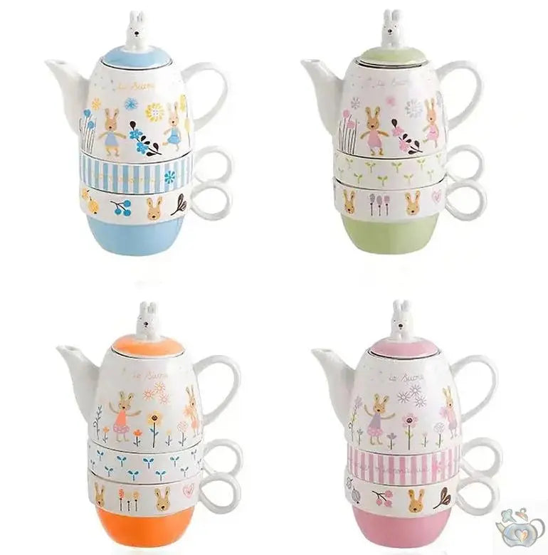 3 in 1 teapot, playful "little rabbits"
