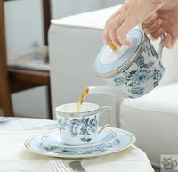 Thumbnail for Мек порцеланов чайник с флорални мотиви