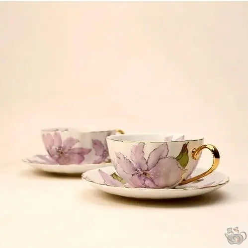 Théière et tasses porcelaine aux orchidées | Théières à la folie