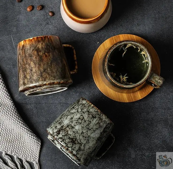 Mug rustique céramique minérale japonaise | Théières à la folie