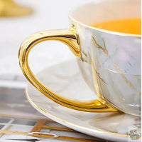 Thumbnail for Service thé solitaire en porcelaine marbrée | Théières à la folie