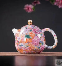 Thumbnail for Théière chinoise en porcelaine aux mille fleurs | Théières à la folie