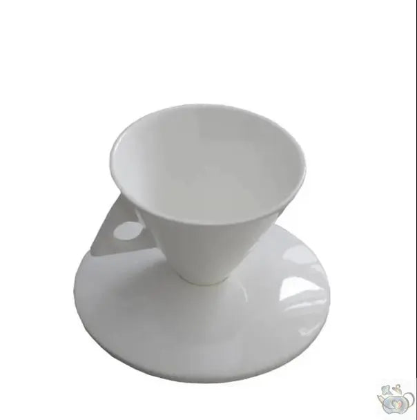 Tasse art design conique porcelaine blanche | Théières à la folie