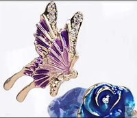 Thumbnail for Théière en verre avec fleurs et papillon | Théières à la folie