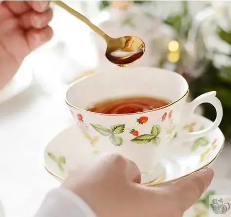 Service thé porcelaine style anglais rétro | Théières à la folie