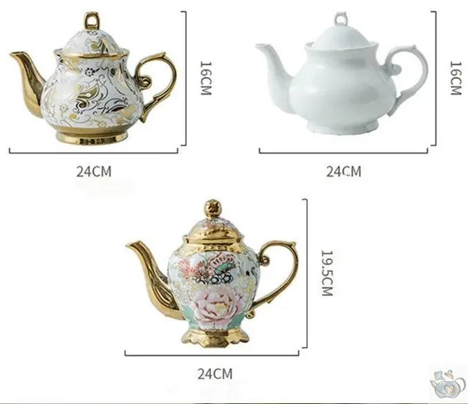 ​Service thé à l'anglaise en porcelaine |  Théières à la folie
