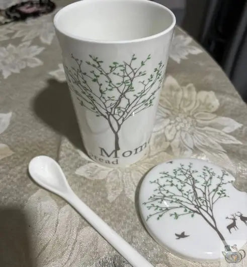 Mug porcelaine avec couvercle message universel | Théières à la folie