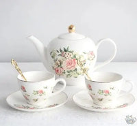 Thumbnail for Retro French floral porcelain service