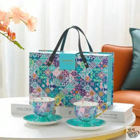 Thumbnail for Duo tasses porcelaine avec sac assorti | Théières à la folie