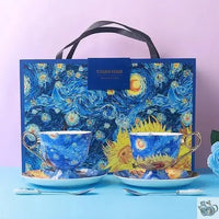 Thumbnail for Duo tasses porcelaine bleue et tournesols | Théières à la folie