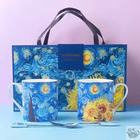 Thumbnail for Duo de tasses porcelaine bleue et tournesols | Théières à la folie