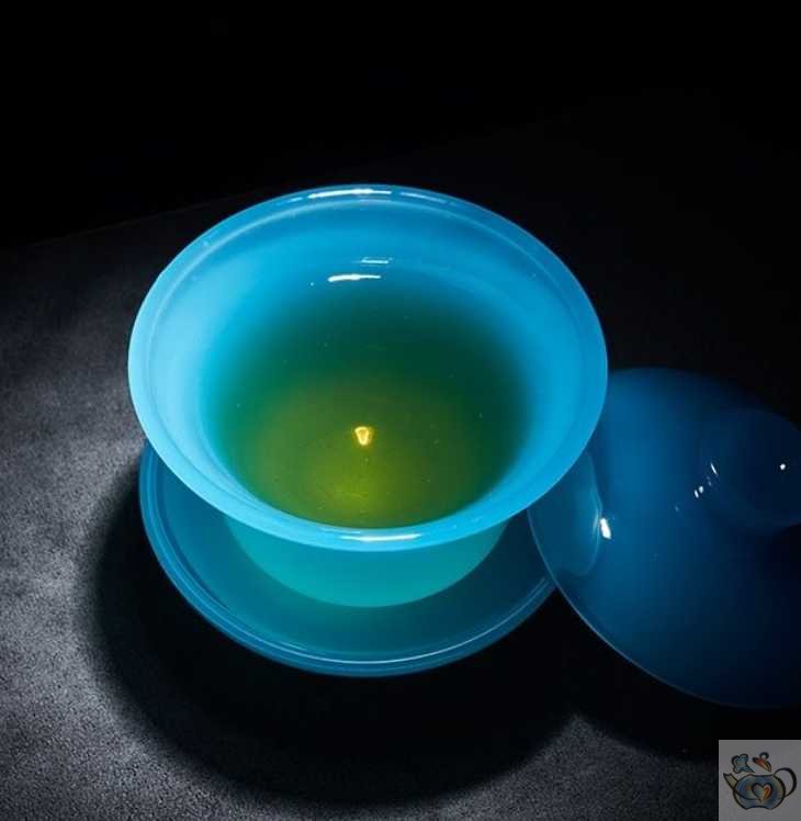 Gaiwan en porcelaine de jade bleu glacier | Théières à la folie