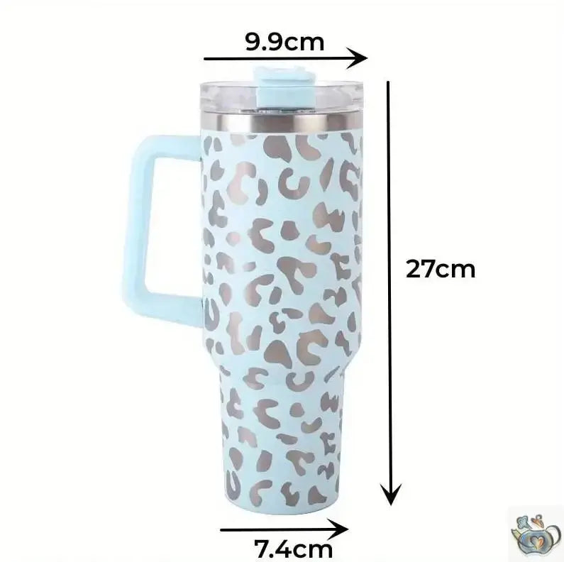 Grand mug de voyage isotherme décor léopard | Théières à la folie