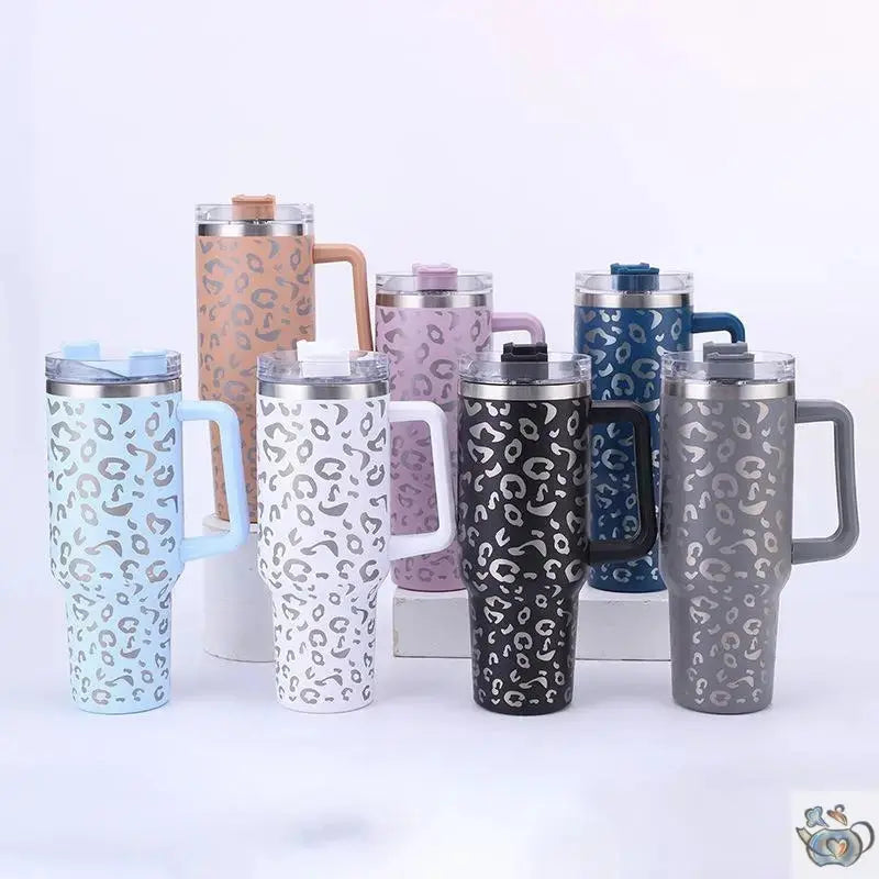 Grand mug de voyage isotherme décor léopard | Théières à la folie