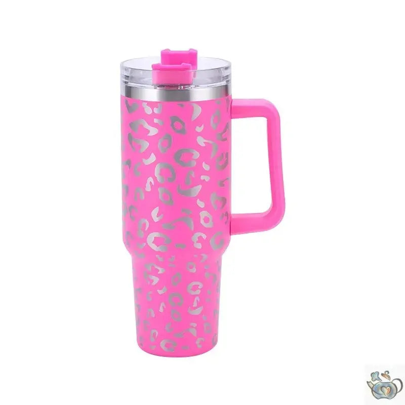 Grand mug de voyage isotherme décor léopard | Théières à la folie