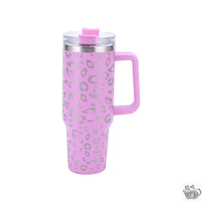 Grand mug de voyage isotherme décor léopard | Théières à la folie