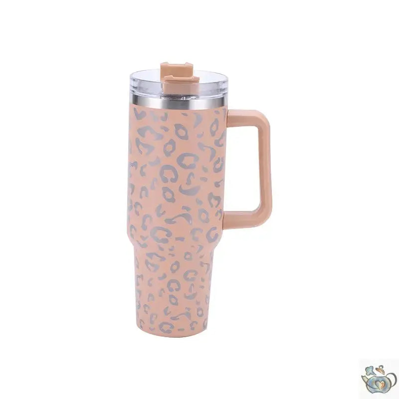 Grand mug de voyage isotherme décor léopard | Théières à la folie