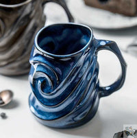 Thumbnail for Grand mug en céramique rustique massive sculptée | Théières à la folie