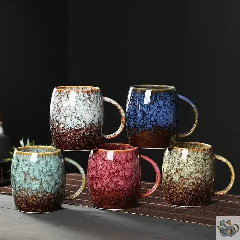 Grande tasse céramique traditionnelle moirée | Théières à la folie