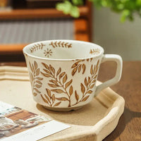 Thumbnail for Grande tasse céramique empreintes de la nature | Théières à la folie