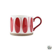 Thumbnail for Grande tasse déjeuner blanc/rouge | Théières à la folie