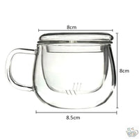 Thumbnail for Grande tasse en verre avec filtre et couvercle | Théières à la folie