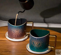 Thumbnail for Grande tasse irisée oeil porte bonheur | Théières à la folie